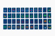 The Minimal Line: Admiral Blue Mahjong Tiles