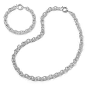Polly Sayer Vintage Rope Chain Layering Set Silver Plate