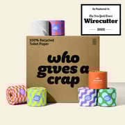 100% Recycled Toilet Paper.
