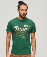 Metallic Workwear Graphic Tee | Pine Green Slub