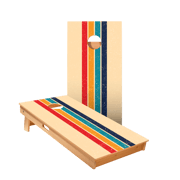 Retro Stripes Star Cornhole Boards