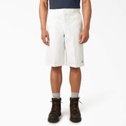 Loose Fit Flat Front Work Shorts, 13"