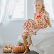 Pumpkin Patch Clara gown with BOWS *MONTHLY COLLECTION*