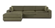 Malaga Velvet Left-Facing Sectional Sofa