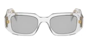 Prada PR 17WS 12R30B Rectangle Plastic Grey Sunglasses with Grey Lens