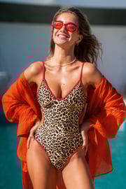 Wild & Daring Animal Print Monokini Swimsuit