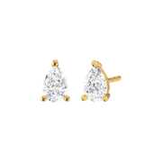 Pear solitaire earrings
