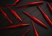Limited Edition Red Streamline Metal Crochet Hooks