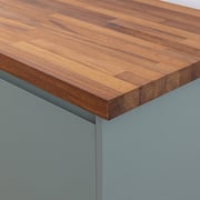 Solid Iroko Kitchen Worktop - 3000mm x 620mm x 27mm - Premium Wood Worktops 3m Iroko Wooden Timber Counter Tops