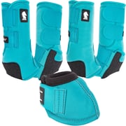 Classic Equine Legacy2 Complete Package, Front, Hind, & Bell Boot Combo Pack- Aqua