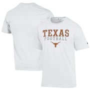 Men's Champion White Texas Longhorns Football Stack  T-Shirt