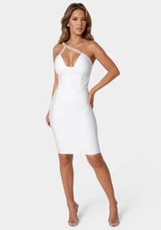 Embellished Crystal Corset Bandage Dress