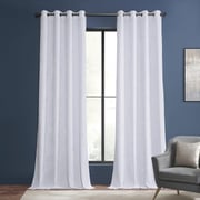 Pearl White Grommet Lush Crush Velvet Room Darkening Curtain