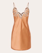 Lace-Embroidered Silk-Satin Chemise