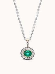 Alexandra Charm Necklace Emerald