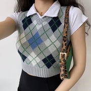 Devon Contrast Argyle Vest