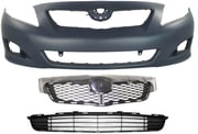 Replacement® 3-Piece Kit Front Primed Bumper Cover, North America Built Vehicle, Includes (1) Bumper Cover, (1) Bumper Grille, and (1) Grille KIT-021818-87