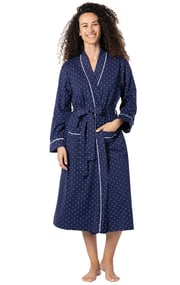 Classic Polka-Dot Mid-Length Robe