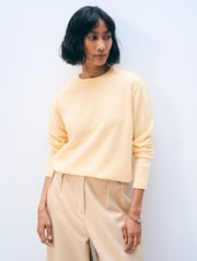 Cashmere Crewneck | Cornsilk