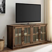 Rustic Oak Window 4-Door TV Stand