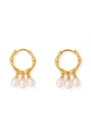 Melody Multi Pearl Huggies 18K Gold