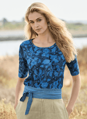 Indigo Chintz Tee