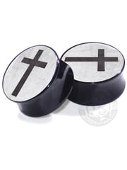 Cross Plugs Acrylic Image Plugs