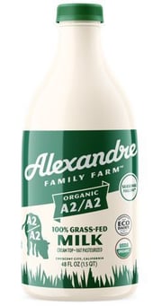 Alexandre Organic A2 Grass Fed Milk