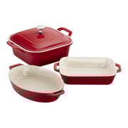 Staub Ceramic - Mixed Baking Dish Sets 4-pc, Mixed Baking Dish Set, cherry