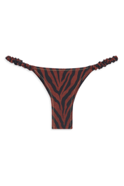 Scrunchie Bikini Bottom // Brown Tiger Print