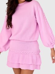 Cake For Dinner Girls' Bennie Braided Sweater