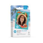 HP Sprocket 3.5 x 4.25” Zink Sticky-backed Photo Paper (20 Pack) Compatible with HP Sprocket 3x4 Photo Printer