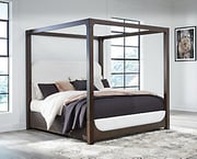 Breckington Queen Upholstered Canopy Bed
