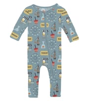 Print Convertible Coverall in Stormy Sea Fall Fair