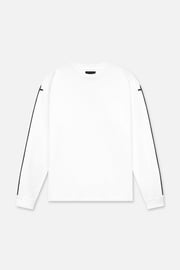 LAWRENCE LONG SLEEVE TEE | WHITE BLACK SLEEVE CROSS