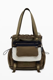 Large expandable nylon backpack