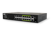 Lorex 16-Port Unmanaged Switch (8-port ePoE and 8-port PoE+) and 250W Power Budget