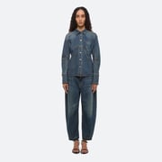 Helmut Lang Denim Bustier Shirt | HELMUTLANG.COM