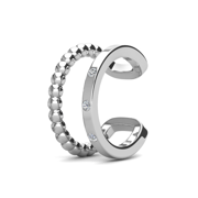 Sasha 18k White Gold Plated Hoop Ear Cuff with Swarovski Crystals