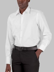 Dress Shirt in White with Point Collar