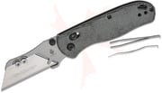 Kizer Cutlery Vanguard Azo Uti Bear 1 Clutch Lock Folding Knife 2.74 inch Replaceable Razor Blade, Black Micarta Handles with Toothpick and Tweezers,