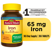 Nature Made Iron 65 mg (325 mg Ferrous Sulfate) Tablets