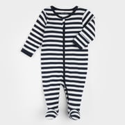 Navy Yarn-Dyed Striped Sleeper