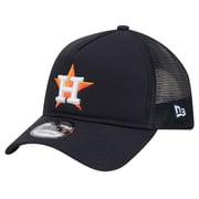 Men's Houston Astros New Era Navy 9FORTY A-Frame Trucker Adjustable Hat