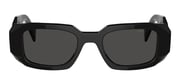 Prada PR 17WSF 1AB5S0 Rectangle Plastic Black Sunglasses with Grey Lens