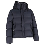 Burberry Detachable-Sleeve Puffer Jacket in Navy Nylon