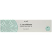 M&S 10 Large Resealable Storage Bags