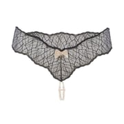 Sydney Double Strand Pearl Thong - Ivory