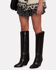 Lomero Leather Knee-High Western Boots