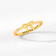 Gold Dainty Bow Ring
